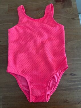 Cat & Jack Neon Pink Girls' One-Piece Swimsuit Size 5T